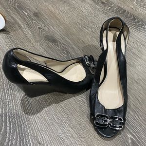 Coach Open Toe Pump Wedges size 8